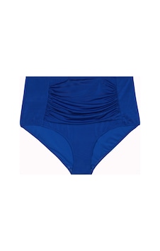 Büyük Beden Drape Detaylı Toparlayıcı Yüksek Bel Kadın Bikini Alt Saks Büyük Beden Drape Detaylı Toparlayıcı Yüksek Bel Kadın Bikini Alt Saks