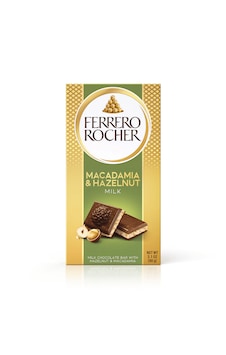 Ferrero Rocher Milk Chocolate Bar With Macadamia & Hazelnut 90g Ferrero Rocher Milk Chocolate Bar With Macadamia & Hazelnut 90g