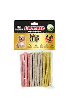 Dogmozz Premium Deri Stick Kalın Burgu Çubuk Munchy 50'li