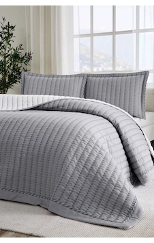 Özdilek Nakışlı -line Gri- Tek Kişilik Yatak Örtüsü 180x250