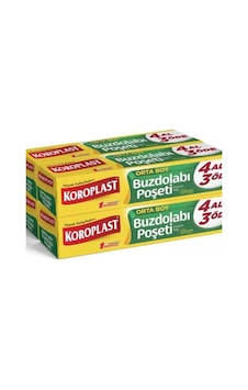 Koroplast Orta Boy Buzdolabı Poşeti 80'li 6 Paket 24 x 38 CM Koroplast Orta Boy Buzdolabı Poşeti 80'li 6 Paket 24 x 38 CM