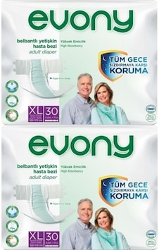Evony Belbantlı Yetişkin Hasta Bezi Ekstra Large 30 Lu X 2 Adet