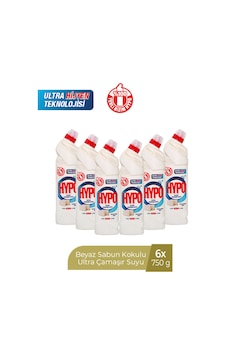 Ultra Çamaşır Suyu Beyaz Sabun Kokulu 750 Ml X 6 Adet 6'lı Set