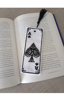 Maça As Kanaviçe Kitap Ayracı Maça As Kanaviçe Kitap Ayracı