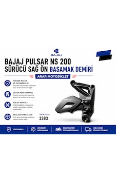 Bajaj Pulsar Ns 200 Sürücü Sağ Ön Basamak Demiri 3383 Bajaj Pulsar Ns 200 Sürücü Sağ Ön Basamak Demiri 3383