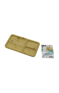 Dikdörtgen 3 Bölmeli 2+1 Ahşap Bambu Servis Sunum Tepsi - Tahtası 24.8 X 13.8 X 1.4cm Bx40 Dikdörtgen 3 Bölmeli 2+1 Ahşap Bambu Servis Sunum Tepsi - Tahtası 24.8 X 13.8 X 1.4cm Bx40