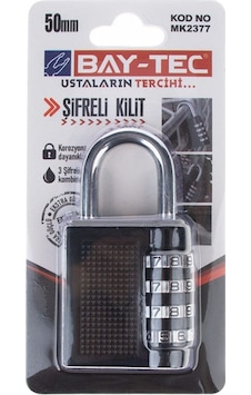 Şifreli Asma Kilit 50 Mm-mk2377 Bay-tek Şifreli Asma Kilit 50 Mm-mk2377 Bay-tek