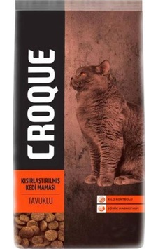 Croque Sterilised Tavuklu Kısırlaştırılmış Yetişkin Kedi Maması 1500 G Croque Sterilised Tavuklu Kısırlaştırılmış Yetişkin Kedi Maması 1500 G