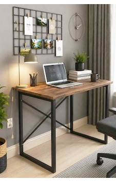 Smart Çalışma Masası Bilgisayar Masası Ofis Masası Minimal Tasarım Kahverengi Smart Çalışma Masası Bilgisayar Masası Ofis Masası Minimal Tasarım Kahverengi