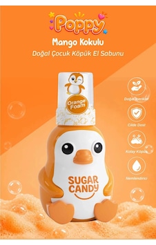 Sugar Candy Mango Kokulu Doğal Vegan Çocuk Köpük El Sabunu Poppy 350 Ml Sugar Candy Mango Kokulu Doğal Vegan Çocuk Köpük El Sabunu Poppy 350 Ml