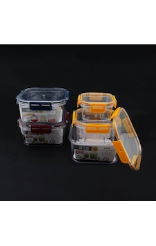 Softchef-00797 Mika Saklama Kabı Seti 400-900-1800ml 3 Adet Kare Silikon Contalı Kapak - 12'li Paket Diğer Softchef-00797 Mika Saklama Kabı Seti 400-900-1800ml 3 Adet Kare Silikon Contalı Kapak - 12'li Paket Diğer