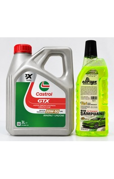 Castrol Gtx Motor Yağı 20w-50 Lpg 3 L + Oto Şampuan 1000 ML Castrol Gtx Motor Yağı 20w-50 Lpg 3 L + Oto Şampuan 1000 ML