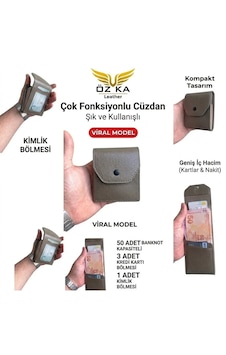 Öz-ka Leather Viral Cuzdan Vizon Kartlıklı Banknot Cüzdanı Portföy Kartlık Vızon Öz-ka Leather Viral Cuzdan Vizon Kartlıklı Banknot Cüzdanı Portföy Kartlık Vızon