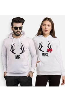 Tshirthane Mr.Mrs. Geyik Sevgili Kombinleri Kapüşonlu Kombini Tshirthane Mr.Mrs. Geyik Sevgili Kombinleri Kapüşonlu Kombini