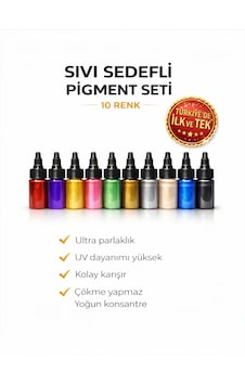 Epoksi Bazlı Parlak Sıvı Sedefli Pigment 10 Renk X 30 Gr