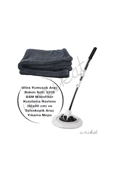 Ultra Yumuşak Araç Bakım 1300 Gsm Mikrofiber Kurulama Havlusu Ve Teleskopik Araç Yıkama Mopu Ultra Yumuşak Araç Bakım 1300 Gsm Mikrofiber Kurulama Havlusu Ve Teleskopik Araç Yıkama Mopu