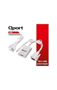 QPORT Q-VH VGA TO HDMI+SES ÇEVİRİCİ QPORT Q-VH VGA TO HDMI+SES ÇEVİRİCİ