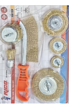 Rico 024-rc0040 Pimli Daire Çelik Tel Fırça 7 Parça 1 Adet