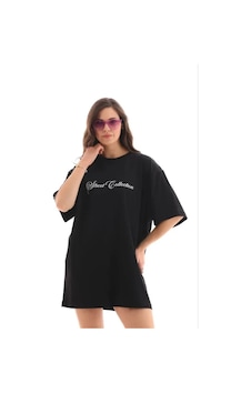 Cojans Baskılı T-shirt Kısa Kol Bisiklet Yaka Regular Rahat Kalıp Günlük Tişört - Siyah Göründüğü Gibi Cojans Baskılı T-shirt Kısa Kol Bisiklet Yaka Regular Rahat Kalıp Günlük Tişört - Siyah Göründüğü Gibi