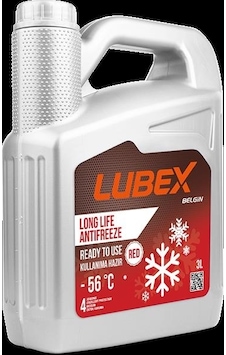Lubex Long Lıfe Red Antifreeze Ready To Use -56 3 Lt