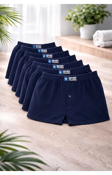 Seher Yıldızı Erkek Penye Boxer 8'li Set Lacivert Seher Yıldızı Erkek Penye Boxer 8'li Set Lacivert