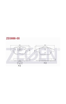 Opel Vectra C 1.6 16v 2002-2008 Ön Fren Balatası 1605095 Opel Vectra C 1.6 16v 2002-2008 Ön Fren Balatası 1605095