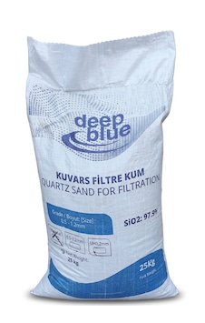Deep Blue Havuz Filtre Kumu Kuvars 0,5-1,2mm 25kg Deep Blue Havuz Filtre Kumu Kuvars 0,5-1,2mm 25kg