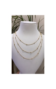 Çelik Dorika Topçuk Çoklu Kolye Gold - 607023817 Gold