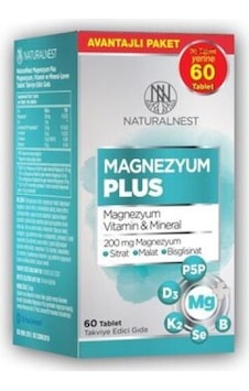 Naturalnest Magnezyum Plus 60 Tablet Fırsat Paketi Naturalnest Magnezyum Plus 60 Tablet Fırsat Paketi