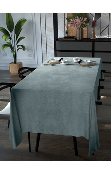 Açık Gri Kadife Dokulu Masa Örtüsü Dertsiz Velvet Touch Serisi Açık Gri Açık Gri Kadife Dokulu Masa Örtüsü Dertsiz Velvet Touch Serisi Açık Gri