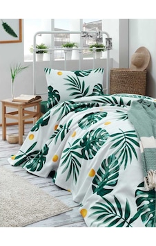 Eponj Home Baskılı Pike Takımı Tek Kişilik Monstera Yeşil Eponj Home Baskılı Pike Takımı Tek Kişilik Monstera Yeşil