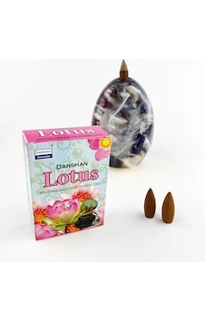 Darshan Incense Lotus Geri Akış Back Flow Tütsü 10 Adet Darshan Incense Lotus Geri Akış Back Flow Tütsü 10 Adet