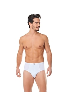 6'lı Paket Beyaz Pamuklu Erkek Slip Külot Beyaz 6'lı Paket Beyaz Pamuklu Erkek Slip Külot Beyaz