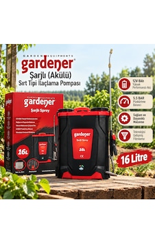 Gardener 165516 16 Litre 12v 8ah Akülü Şarjlı Sırt Tipi İlaçlama Pompası Gardener 165516 16 Litre 12v 8ah Akülü Şarjlı Sırt Tipi İlaçlama Pompası