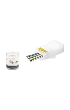 Cat6 Ez Rj45 Konnektör - 100 Adet Beyaz / Özel Plastik Kutulu Nd2406 Cat6 Ez Rj45 Konnektör - 100 Adet Beyaz / Özel Plastik Kutulu Nd2406