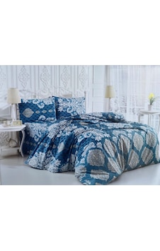 Gold Ranforce Blue Çift Kişilik Nevresim Takımı Blue White Gold Ranforce Blue Çift Kişilik Nevresim Takımı Blue White