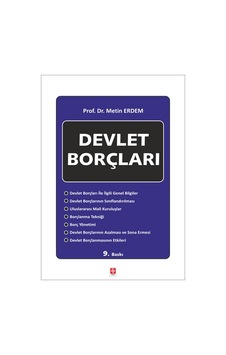 Devlet Borçları Metin Erdem Ekin
