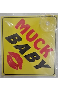 Araba Yazısı Sticker Vantuzlu 11 X 11 Cm - Muck Baby Araba Yazısı Sticker Vantuzlu 11 X 11 Cm - Muck Baby