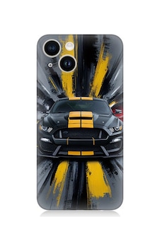 Apple Uyumlu iPhone 14 Sarı Spor Araba Desenli Silikon Kılıf Silikon Apple Uyumlu iPhone 14 Sarı Spor Araba Desenli Silikon Kılıf Silikon
