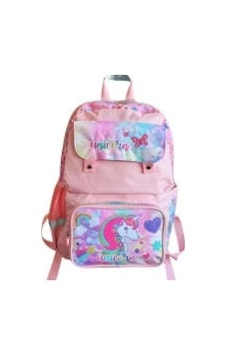 Dream Vest Pembe Unicorn Üç Gözlü Sırt Çantası U2065 Çok Renkli