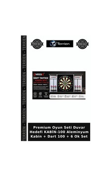 Premium Oyun Seti Duvar Hedefi Kabin-100 Aleminyum Kabin + Dart 100 + 6 Ok Set Premium Oyun Seti Duvar Hedefi Kabin-100 Aleminyum Kabin + Dart 100 + 6 Ok Set