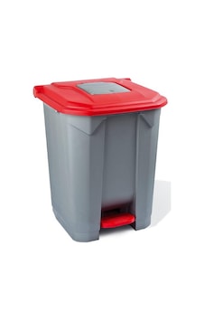 Planet Kırmızı Pedallı Çöp Kovası 50 Lt 1 Ad Kırmızı