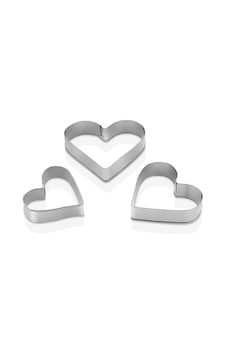 3 Boy - Kalp Metal Kurabiye Kalıp Bx40 Renkli 3 Boy - Kalp Metal Kurabiye Kalıp Bx40 Renkli