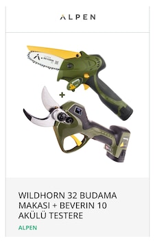 Wıldhorn 32 Budama Makası + Beverın 10 Akülü Testere