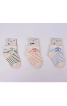 Mey İthalat Aksesuarlı Erkek Bebek Soket Çorap K46346 Tek Adet Fiyatıdır