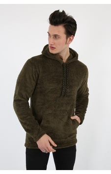 Modish Kapşonlu Kanguru Cepli Erkek Günlük Pelüş Sweatshirt Haki Modish Kapşonlu Kanguru Cepli Erkek Günlük Pelüş Sweatshirt Haki