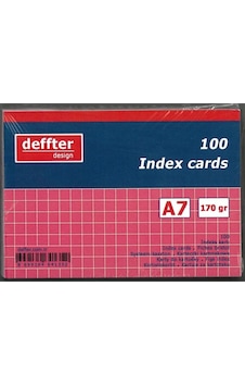 Deffter A7 Kareli Index Kartı Pembe Deffter A7 Kareli Index Kartı Pembe