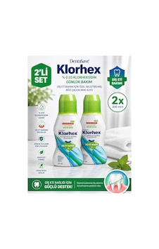 Klorhex Günlük Bakım Ağız Çalkalama Suyu 300 Ml 2li Set Klorhex Günlük Bakım Ağız Çalkalama Suyu 300 Ml 2li Set