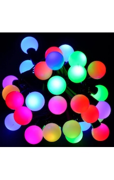 5 Metre 28 Led Fişli RGB Mini Top Led Siyah Kablo 5 Metre 28 Led Fişli RGB Mini Top Led Siyah Kablo