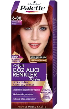 Palette Natural Göz Alıcı Renkler Saç Boyası 6 - 88 Yoğun Kızıl Palette Natural Göz Alıcı Renkler Saç Boyası 6 - 88 Yoğun Kızıl